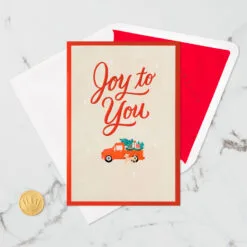 Hallmark Joy To You 3D Pop-Up Christmas Card -Hallmark Store Red Truck 3D PopUp Christmas Card 1299IXC7122 06