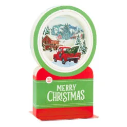 Hallmark Red Truck Snow Globe Musical 3D Pop-Up Christmas Card With Motion 11 Hallmark Red Truck Snow Globe Musical 3D Pop-Up Christmas Card With Motion -Hallmark Store Red Truck Snowglobe 3D PopUp Music Motion Christmas Card 1299XOD9992 03
