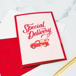 Hallmark Special Delivery 3D Pop-Up Valentine's Day Card 16 Hallmark Special Delivery 3D Pop-Up Valentine's Day Card -Hallmark Store Red Truck With Flowers 3D PopUp Valentines Day Card 1299IAV6066 07