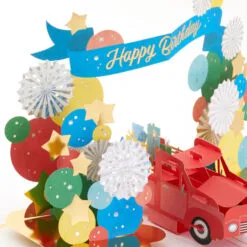 Hallmark Celebrating You Red Truck And Banner 3D Pop-Up Birthday Card -Hallmark Store Red Truck and Banner 3D PopUp Birthday Card 1299LAD2896 04