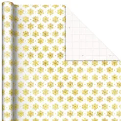 Hallmark Christmas Gift Wrap Kit With Wrapping Paper, Bows, Ribbons And Tags -Hallmark Store RedWhiteGreen 3Roll Holiday Wrapping Paper Set 5JXW1200 04