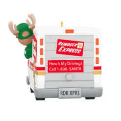 Hallmark Grandma Got Run Over By A Reindeer Musical Ornament -Hallmark Store Reindeer Express Delivery Truck Keepsake Ornament 2199QGO2639 06
