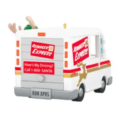 Hallmark Grandma Got Run Over By A Reindeer Musical Ornament -Hallmark Store Reindeer Express Delivery Truck Keepsake Ornament 2199QGO2639 08