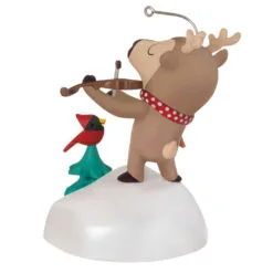 Hallmark Festive Fiddler Musical Ornament -Hallmark Store Reindeer Playing Violin Musical Keepsake Ornament 2199QGO2937 06