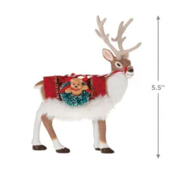 Hallmark Father Christmas's Reindeer Ornament -Hallmark Store Reindeer With Toy Sack Keepsake Ornament 2199QXE3287 03