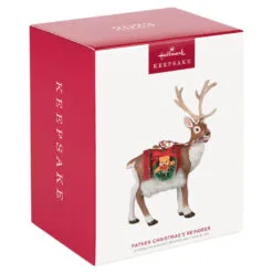 Hallmark Father Christmas's Reindeer Ornament -Hallmark Store Reindeer With Toy Sack Keepsake Ornament 2199QXE3287 04