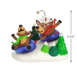 Hallmark Reindeer Antics Ornament -Hallmark Store Reindeer on Snow Tubes Keepsake Ornament 2499QGO2747 03