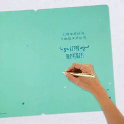 Hallmark 16" Retired And Admired Jumbo Retirement Card With Banner -Hallmark Store Retired Admired Retirement Card 1299CBG3022 06