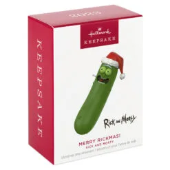 Hallmark Rick And Morty Merry Rickmas! Ornament -Hallmark Store Rick and Morty Pickle Keepsake Ornament 1799QXI6087 04