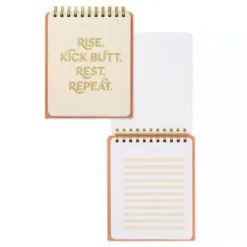 Hallmark Kick Butt, Repeat Easel Notebook 11 Hallmark Kick Butt, Repeat Easel Notebook -Hallmark Store Rise Kick Butt Rest Repeat Easel Notebook 3HWJ2108 04