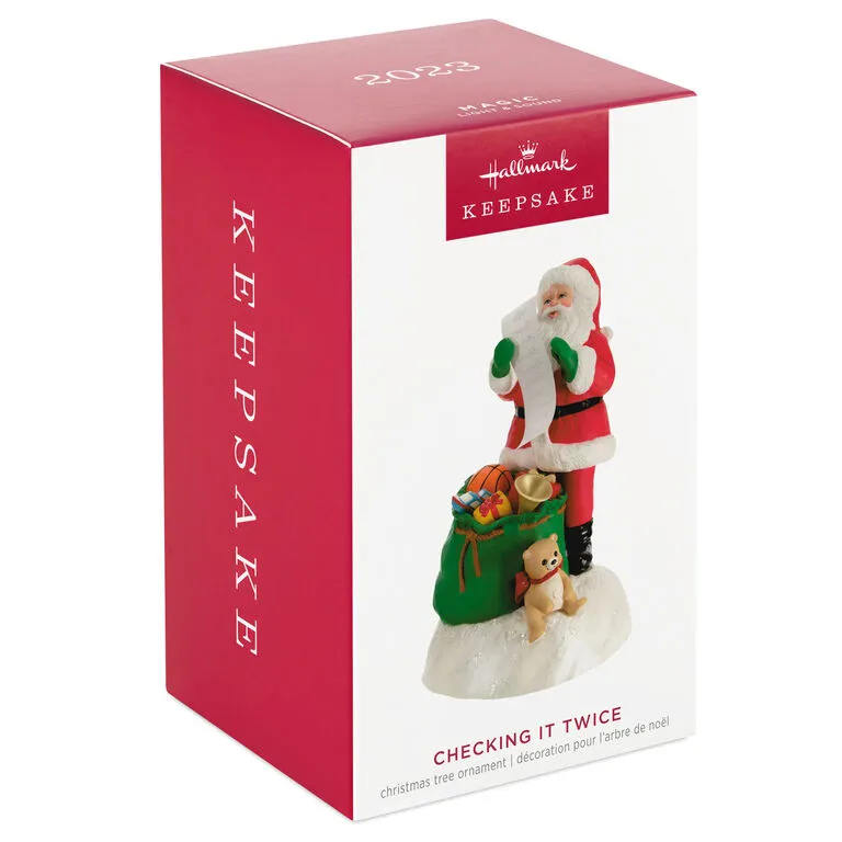 Hallmark Checking It Twice Ornament With Light And Sound 4 Hallmark Checking It Twice Ornament With Light And Sound - Image 4
