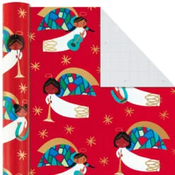 Hallmark Santa Fun 3-Pack Christmas Wrapping Paper Assortment, 120 Sq. Ft. -Hallmark Store Santa Fun Hallmark Mahogany Christmas Wrapping Paper 5JXW1037 07