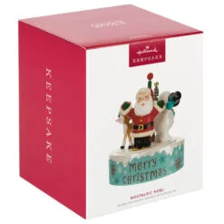 Hallmark Nostalgic Noel Ornament With Sound And Motion -Hallmark Store Santa Snowman Reindeer Spinning Keepsake Ornament 4499QGO2769 04