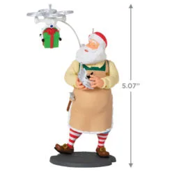 Hallmark Toymaker Santa Ornament -Hallmark Store Santa With Drone Keepsake Ornament 1999QXR8047 03