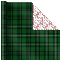 Hallmark Christmas Classics 3-Pack Reversible Wrapping Paper Assortment, 120 Sq. Ft. 10 Hallmark Christmas Classics 3-Pack Reversible Wrapping Paper Assortment, 120 Sq. Ft. -Hallmark Store Santa and Plaids Assorted Reversible Gift Wrap 5JXW1070 05