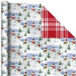 Hallmark Christmas Classics 3-Pack Reversible Wrapping Paper Assortment, 120 Sq. Ft. 11 Hallmark Christmas Classics 3-Pack Reversible Wrapping Paper Assortment, 120 Sq. Ft. -Hallmark Store Santa and Plaids Assorted Reversible Gift Wrap 5JXW1070 06