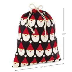 Hallmark 10" And 20" Santa And Stripes 2-Pack Fabric Christmas Gift Bags 8 Hallmark 10" And 20" Santa And Stripes 2-Pack Fabric Christmas Gift Bags -Hallmark Store Santa and Stripes Medium and XL Fabric Gift Bags XGB4902 03