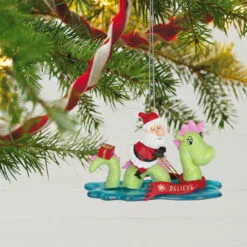 Hallmark Just Believe Ornament -Hallmark Store Santa on Loch Ness Monster Keepsake Ornament 2199QGO2859 02