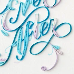 Hallmark Happily Ever After Quilled Paper Handmade Wedding Card -Hallmark Store Script Letters Quilled Paper Handmade Wedding Card 1299LAD9615 04