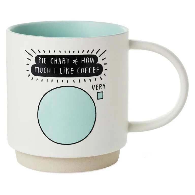 Hallmark Pie Chart Coffee Lover Funny Mug, 16 Oz. 1 Hallmark Pie Chart Coffee Lover Funny Mug, 16 Oz.