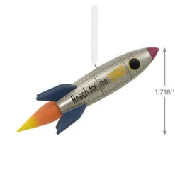 Signature Rocket Ship Hallmark Ornament -Hallmark Store Signature Rocket Ship Christmas Ornament 1HDL2176 03