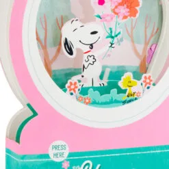 Hallmark Peanuts® Snoopy Snow Globe 3D Pop-Up Mother's Day Card With Motion -Hallmark Store Snoopy 3D PopUp Mothers Day Card With Motion 1299MEJ8033 04