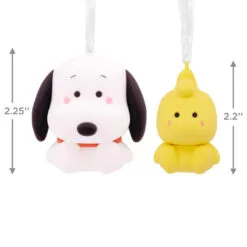 Better Together Snoopy And Woodstock Magnetic Hallmark Ornaments, Set Of 2 -Hallmark Store Snoopy and Woodstock Christmas Ornaments 3HCM2133 03