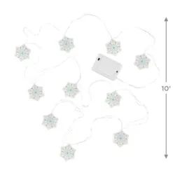 Hallmark Snowflake 10-Light Christmas String Lights, 10' -Hallmark Store Snowflakes Keepsake Christmas Light String 1QSB6297 03