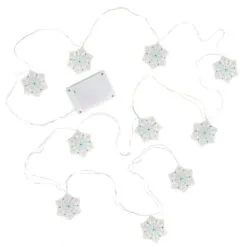 Hallmark Snowflake 10-Light Christmas String Lights, 10' -Hallmark Store Snowflakes Keepsake Christmas Light String 1QSB6297 06