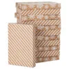 Hallmark Snowflakes And Stripes 12-Pack Designed Brown Shirt Boxes