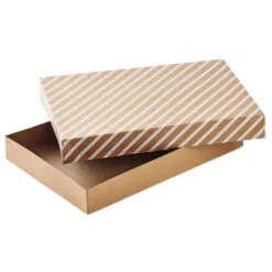 Hallmark Snowflakes And Stripes 12-Pack Designed Brown Shirt Boxes -Hallmark Store Snowflakes and Stripes 12Pack Designed Shirt Boxes 5XBC1123 04