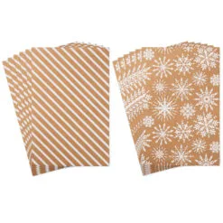 Hallmark Snowflakes And Stripes 12-Pack Designed Brown Shirt Boxes -Hallmark Store Snowflakes and Stripes 12Pack Designed Shirt Boxes 5XBC1123 05