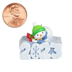Hallmark Mini A Snowy 2023 Ornament With Light, 1.25" -Hallmark Store Snowman 2023 Keepsake Ornament 1299QXM9209 07