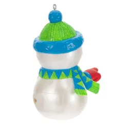 Hallmark Pull My Finger Snowman Ornament With Sound -Hallmark Store Snowman With BlueGreen HatScarf Keepsake Ornament 2199QGO2829 06