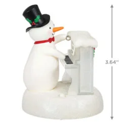 Hallmark Sing-Along Showman Snowman Musical Ornament 8 Hallmark Sing-Along Showman Snowman Musical Ornament -Hallmark Store Snowman at Piano Musical Keepsake Ornament 2099QGO2637 03
