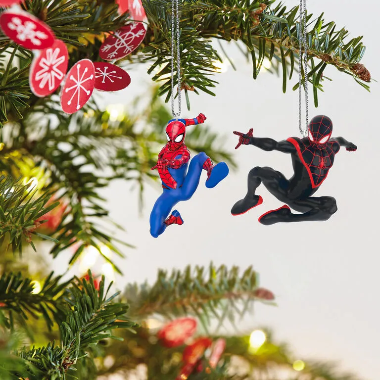 Hallmark Mini Marvel Spider-Man And Miles Morales Ornaments, Set Of 2 3 Hallmark Mini Marvel Spider-Man And Miles Morales Ornaments, Set Of 2 - Image 3