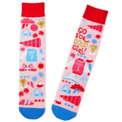 Hallmark Go For Gold, Girl Sporty Fun Crew Socks