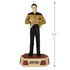 Hallmark Star Trek™: The Next Generation Data's Ode To Spot Ornament With Sound -Hallmark Store Star Trek Data With Cat Keepsake Ornament 2299QXI7029 03