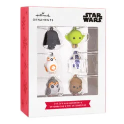 Mini Star Wars™ Shatterproof Hallmark Ornaments, Set Of 6 -Hallmark Store Star Wars Characters Miniature Christmas Ornaments Set of 6 2HCM6129 04