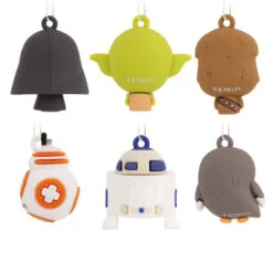 Mini Star Wars™ Shatterproof Hallmark Ornaments, Set Of 6 -Hallmark Store Star Wars Characters Miniature Christmas Ornaments Set of 6 2HCM6129 06