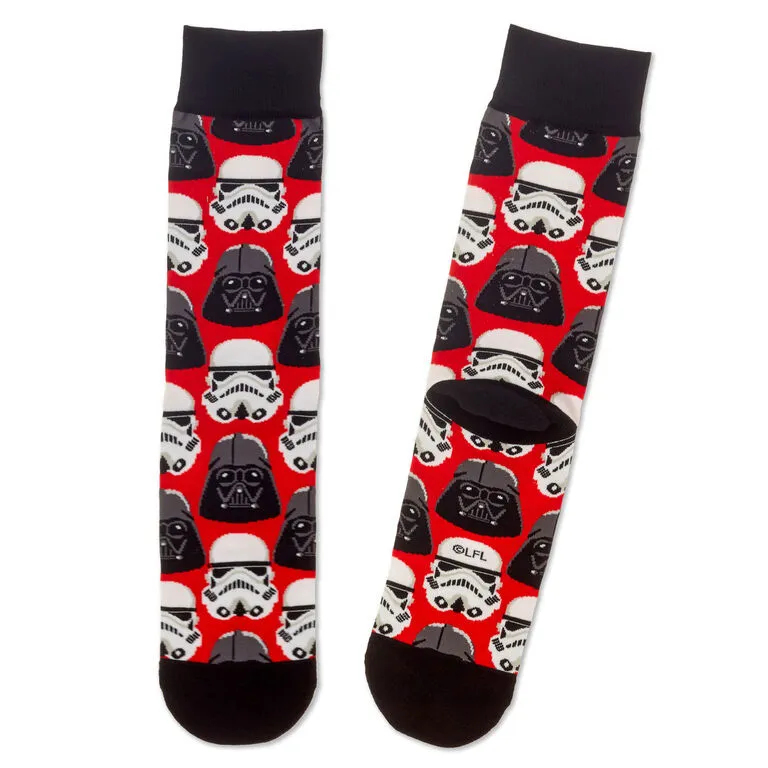 Hallmark Star Wars™ Darth Vader™ And Stormtrooper™ Helmet Novelty Crew Socks 1 Hallmark Star Wars™ Darth Vader™ And Stormtrooper™ Helmet Novelty Crew Socks