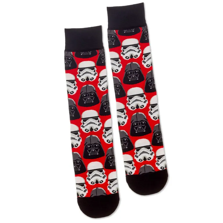 Hallmark Star Wars™ Darth Vader™ And Stormtrooper™ Helmet Novelty Crew Socks 2 Hallmark Star Wars™ Darth Vader™ And Stormtrooper™ Helmet Novelty Crew Socks - Image 2