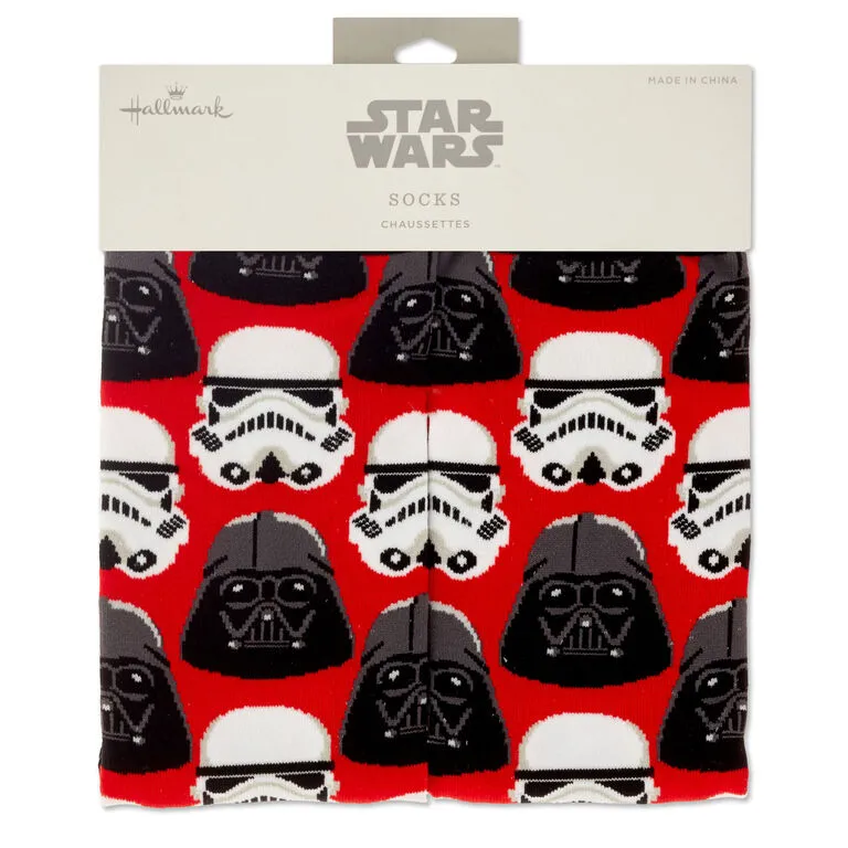 Hallmark Star Wars™ Darth Vader™ And Stormtrooper™ Helmet Novelty Crew Socks 4 Hallmark Star Wars™ Darth Vader™ And Stormtrooper™ Helmet Novelty Crew Socks - Image 4