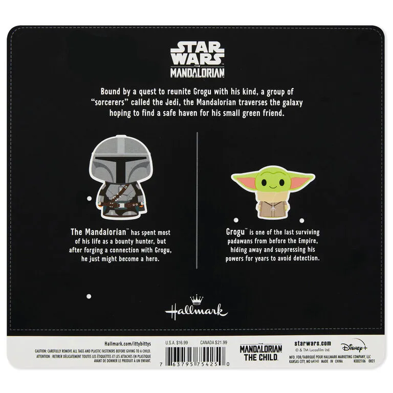 Hallmark Itty Bittys® Star Wars™ The Mandalorian™ And Grogu™ Plush, Set Of 2 4 Hallmark Itty Bittys® Star Wars™ The Mandalorian™ And Grogu™ Plush, Set Of 2 - Image 4
