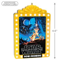 Hallmark Star Wars: A New Hope™ Now Showing Ornament With Light 8 Hallmark Star Wars: A New Hope™ Now Showing Ornament With Light -Hallmark Store Star Wars Movie Poster Keepsake Ornament 2499QXI7149 03