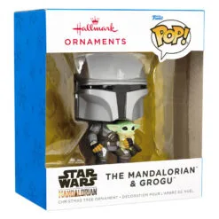 Star Wars The Mandalorian™ With Grogu™ Funko POP!® Hallmark Ornament 8 Star Wars The Mandalorian™ With Grogu™ Funko POP!® Hallmark Ornament -Hallmark Store Star Wars The Mandalorian With Grogu Funko POP Christmas Ornament 3HCM1103 04