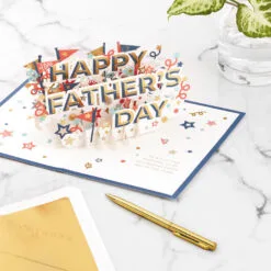 Hallmark Celebrate Stars And Pennants 3D Pop-Up Father's Day Card -Hallmark Store Stars and Pennants 3D PopUp Fathers Day Card 1299IMM2045 06