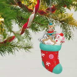 Hallmark Stocking Stuffers Surprise Mystery 2023 Exclusive Ornament -Hallmark Store Stocking With Mouse and Star Cookie Keepsake Ornament 1999QXC5619 03