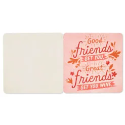 Hallmark Stop And Smell The Rosé: 20 Coasters Celebrating Friends (And Wine) Book -Hallmark Store Stop and Smell the Ros Book With Coasters 1BOK1574 04