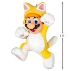 Hallmark Nintendo Super Mario™ Powered Up With Mario Cat Ornament -Hallmark Store Super Mario Cat Keepsake Ornament 1899QXR8199 03